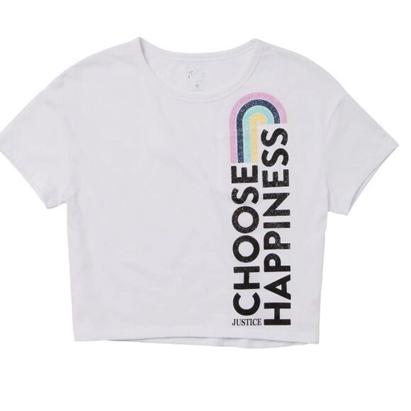 NWT Justice Girls Short Sleeve Everyday Faves Boxy T-Shirt, Sizes small 7/8 - Picture 4 of 11
